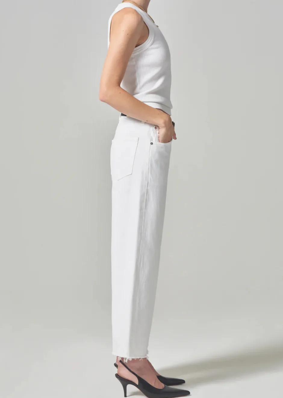 Discount - Ayla Raw Hem Crop - Harlow Flare | Crop