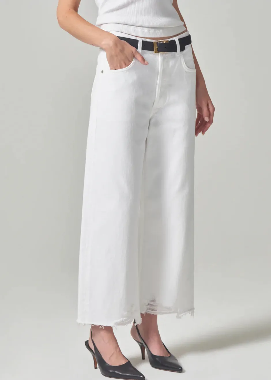 Discount - Ayla Raw Hem Crop - Harlow Flare | Crop