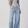 Hot - Brynn Drawstring Trouser - Blue Lace Flare | Pants