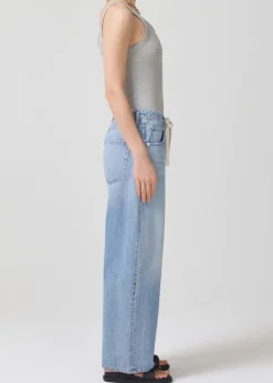 Hot - Brynn Drawstring Trouser - Blue Lace Flare | Pants