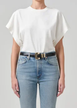 New - Fiora Origami Tee - Pashmina Crop Tops