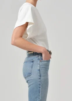 New - Fiora Origami Tee - Pashmina Crop Tops
