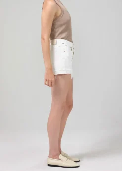 Hot - Frieda Cuff Shorts - Chalk Denim | All Denim