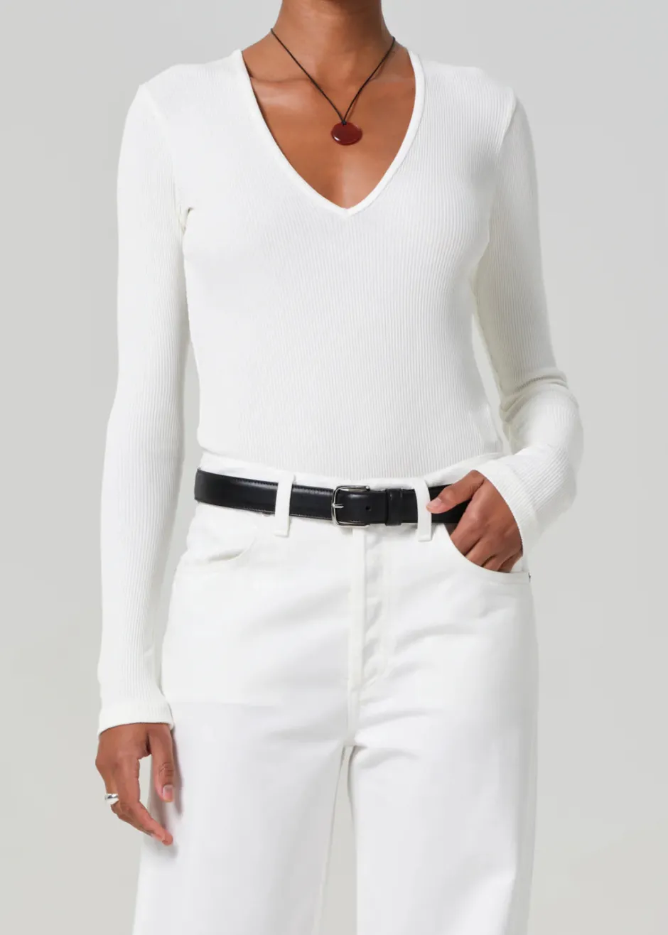 New - Helsa Deep v Bodysuit - Pashmina Bodysuits