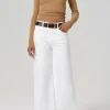 Outlet - Lyra Wide Leg Crop - Soft White Denim | All Denim
