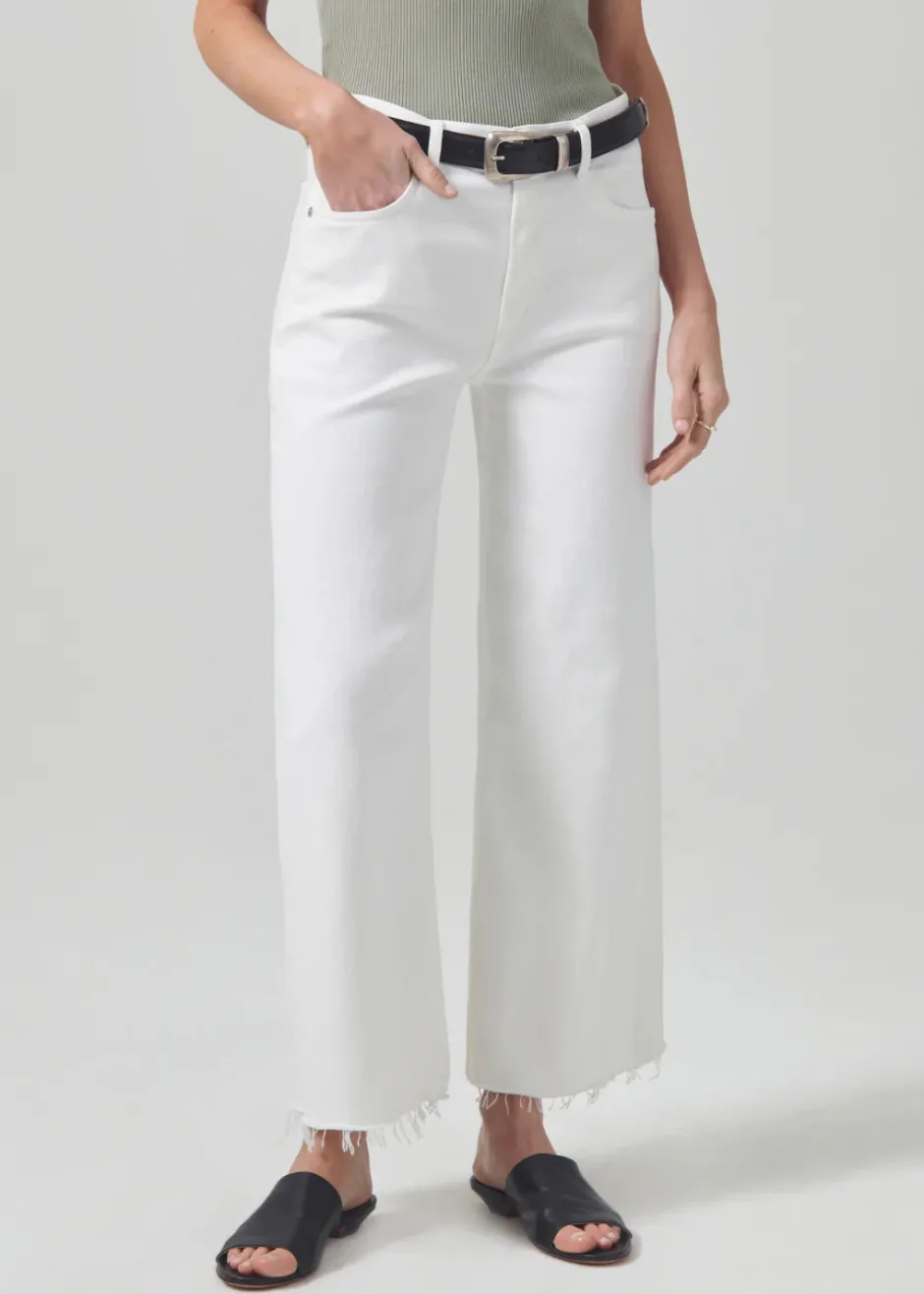 Online - Lyra Crop Wide Leg - White Flare | Crop