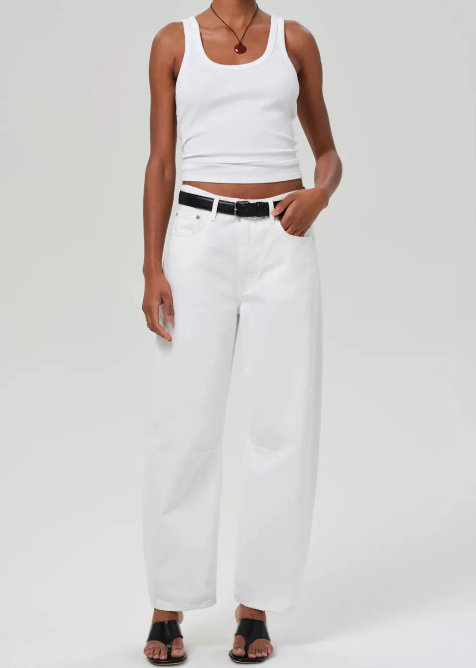 Clearance - Miro Relaxed Jean - Soft White High-Rise | Denim