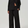 Outlet - Petra Pleated Trouser - Black Pants