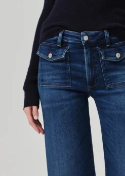 Hot - Raven Patch Pocket Wide Leg Jean - Regency Pants | Denim