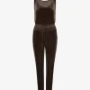 Best - Velvet Tank Jumpsuit - Greige Pants Jumpsuits