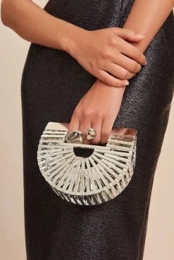 Best - Gaia’s Ark Nano Crossbody - Shiny Silver Handbags