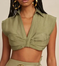 Discount - Janette Top - Tea Crop Tops