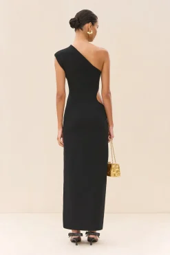 Fashion - Linnea Knit Dress - Black Midi | Midi Dresses