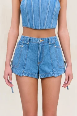 Hot - Shelley Short - Medium Stone Wash Shorts