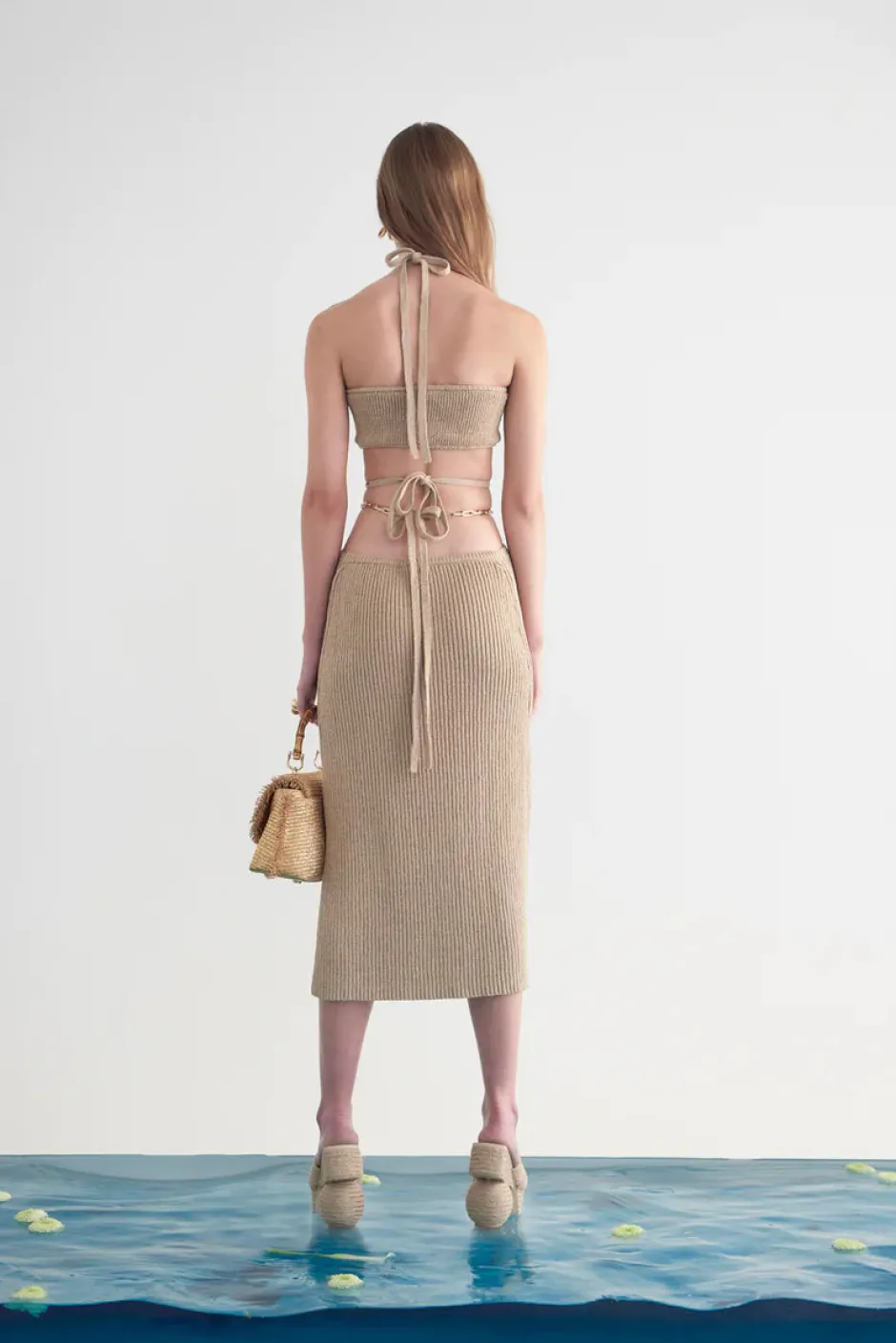 Hot - Zariana Knit Skirt - Ecru Long Skirts