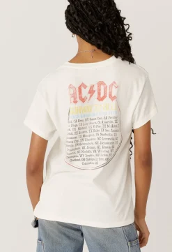 New - AC/DC Highway To Hell Tour Tee - Vintage White Graphic Tees