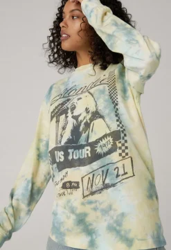 Fashion - Blondie 1976 Oversized Long Sleeve - High Tide Tye Dye Graphic Tees