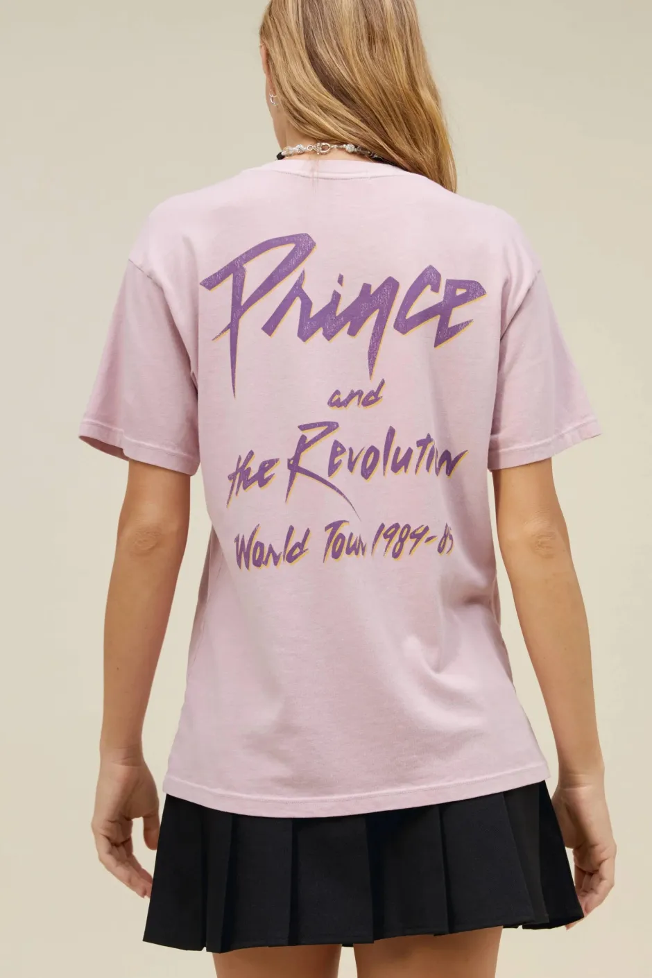 Discount - Prince World Tour Weekend Tee - Dusty Lilac Graphic Tees