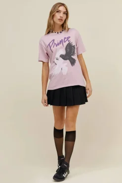 Discount - Prince World Tour Weekend Tee - Dusty Lilac Graphic Tees