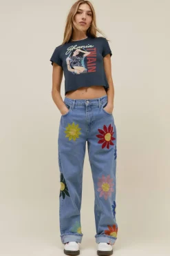 Clearance - Shania Twain Up! Crop Tee - Vintage Black Graphic Tees