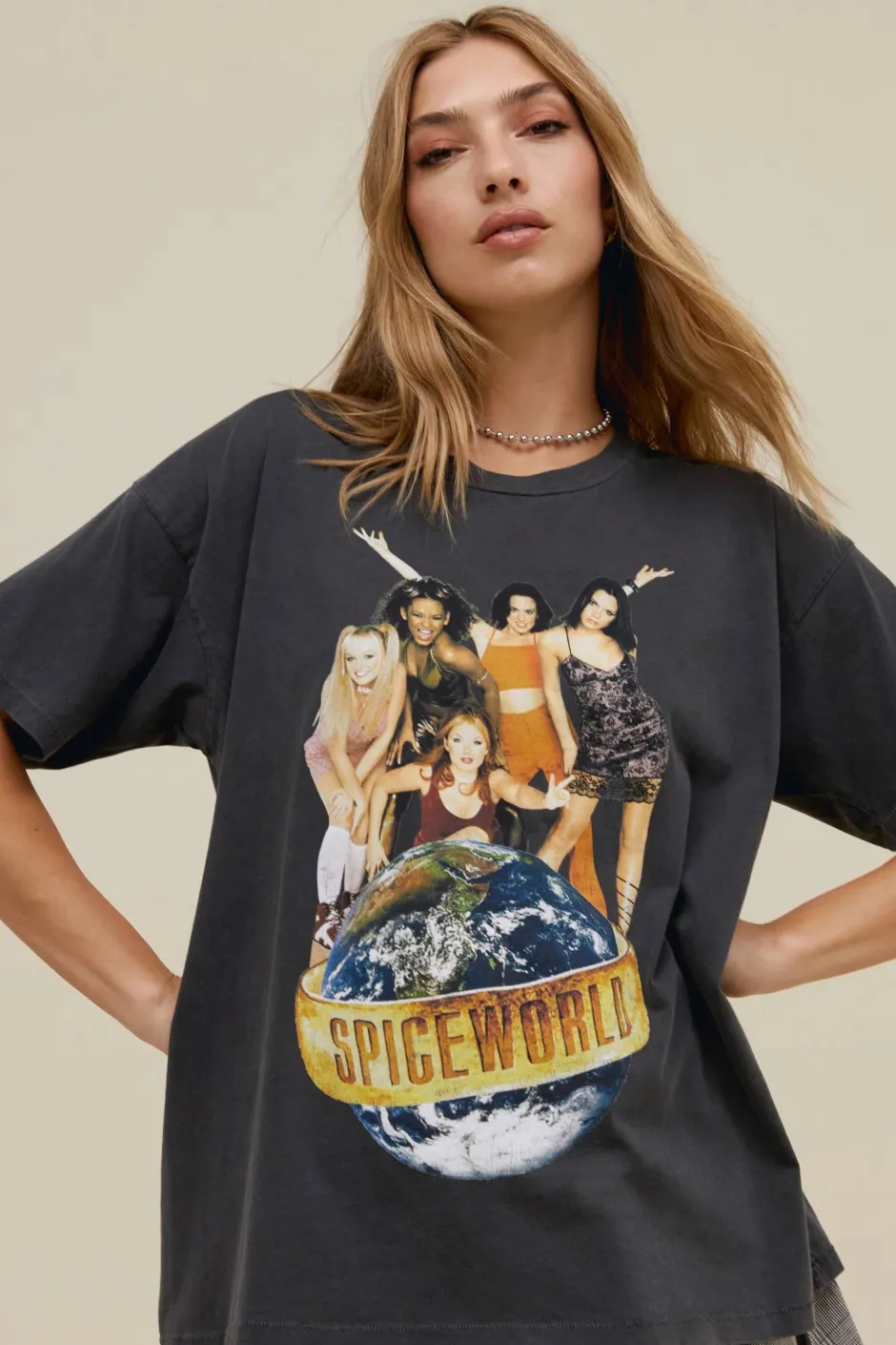 Outlet - Spice Girls Spiceworld Merch Tee - Pigment Black Graphic Tees