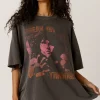 New - The Doors Break On Through One Size Tee - Pigment Dye Black Graphic Tees