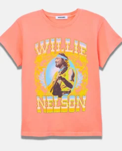 New - Willie Nelson Outlaw Country Tour Tee - Desert Flower Graphic Tees