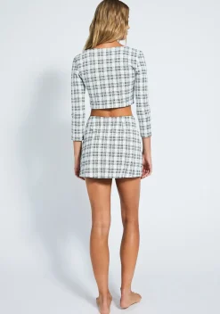 Best - Andi Skirt - Off White Plaid Mini Skirts