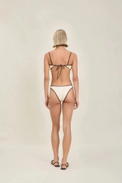 Fashion - Anya Top - Cream Sequin Bikini