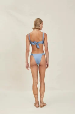 Clearance - Cameron Top - Steel Blue Bikini