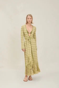 New - Lia Robe - Pistachio Coverups
