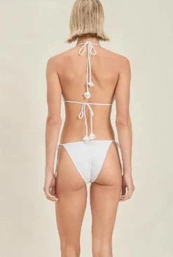Outlet - Lilah Top - Off-White Texture Bikini