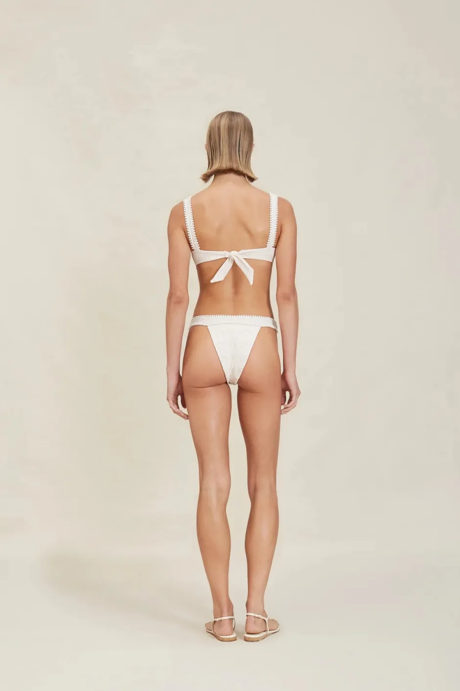 Clearance - Palmer Top - Cream Tweed Bikini