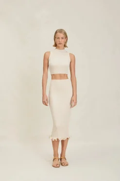 New - Shelli Top - Natural Crop Tops