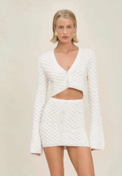Sale - Vanessa Knit Mini Skirt - Ivory Coverups | Mini Skirts