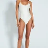 Fashion - Winnie Full Piece - Off White Satin One Piece