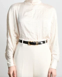 Hot - Hollyhock Mixed Metal Belt - Black/Silver/Gold Belts