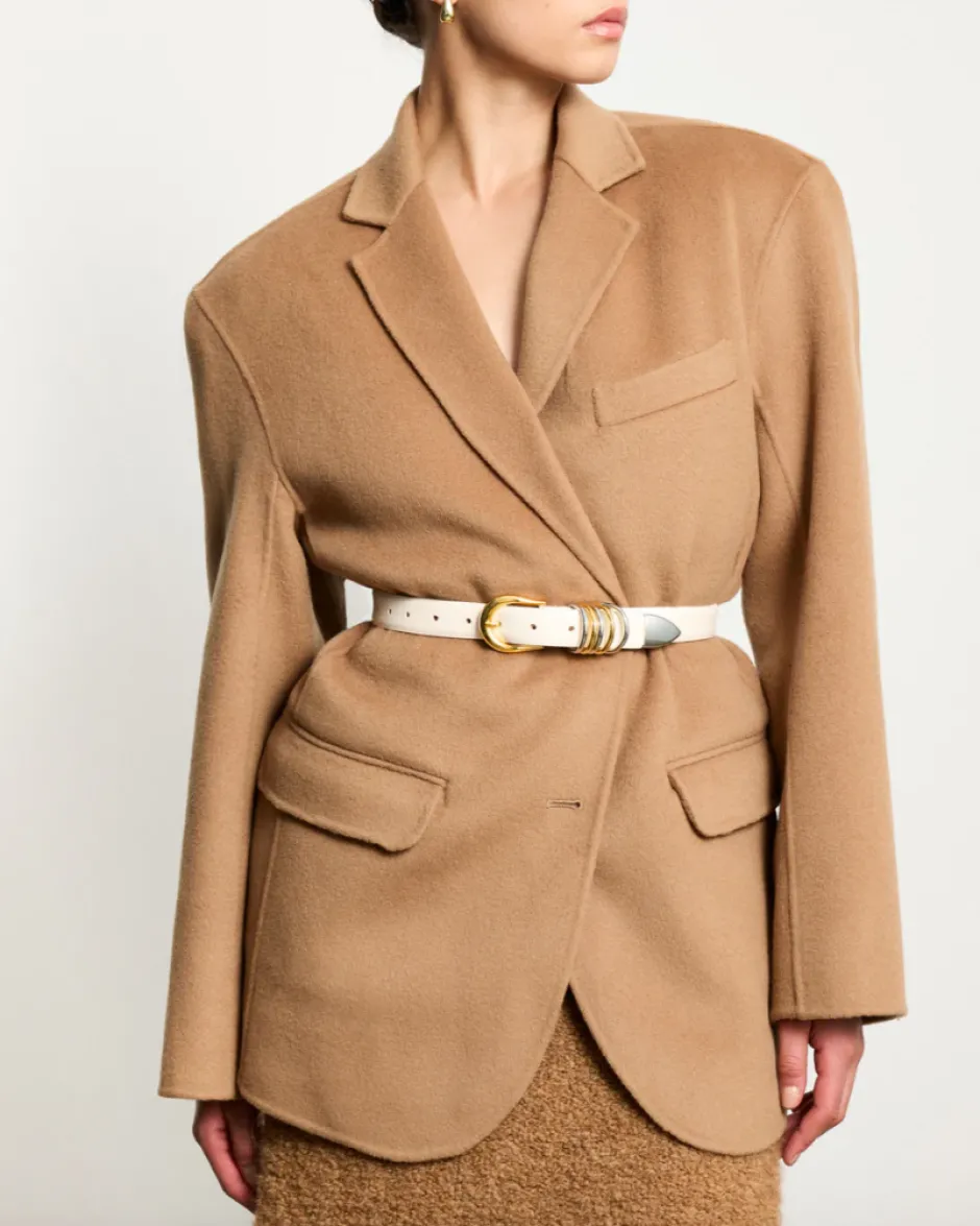 Hot - Hollyhock Mixed Metal Belt - Ivory/Silver/Gold Belts