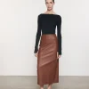 Best - Ankle Length Leather Skirt - Nutshell Long Skirts