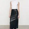 Best - Ankle Length Leather Skirt - Black Long Skirts