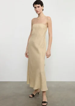 Fashion - Linen Bias Dress - Multiple Colors Midi | Midi Dresses