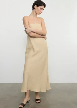 Fashion - Linen Bias Dress - Multiple Colors Midi | Midi Dresses