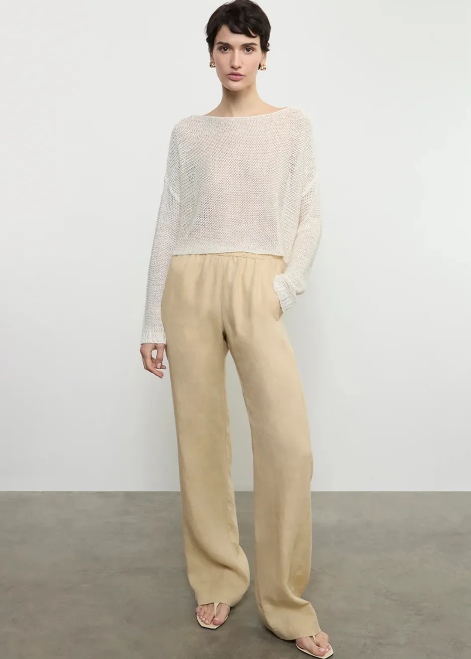 Outlet - Linen Everywhere Pant - Blonde Pants