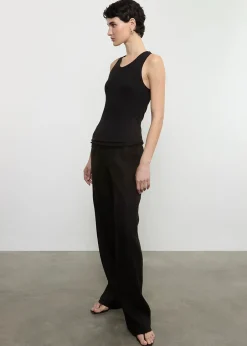 Online - Linen Everywhere Pant - Black Pants