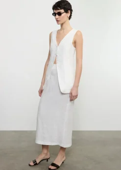 Hot - Linen Pencil Skirt - Undyed Long Skirts