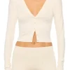 New - Cropped Cardigan - Cream Sweaters & Knits