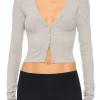 Fashion - Cropped Cardigan - Heather Grey Sweaters & Knits