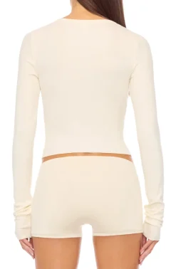New - Cropped Cardigan - Cream Sweaters & Knits