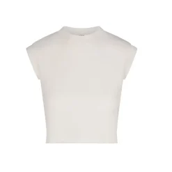 Sale - Cropped Muscle Tank - Ivory Crop Tops
