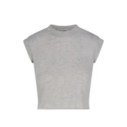 Online - Cropped Muscle Tank - Heather Grey Crop Tops